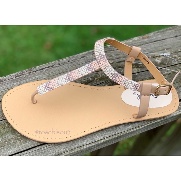 🔱QUPID Athena Embellished Greek Gladiator Sandals - Picture 3 of 5